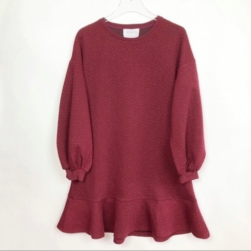 Anthropologie Odila Tunic Dress Wine Size Small